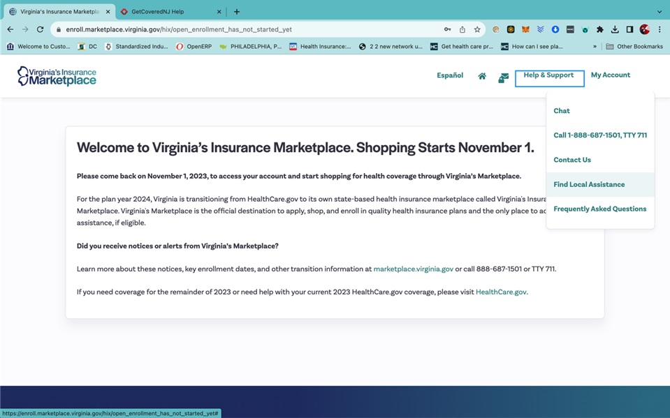 Virginia's Insurance Marketplace Step 2